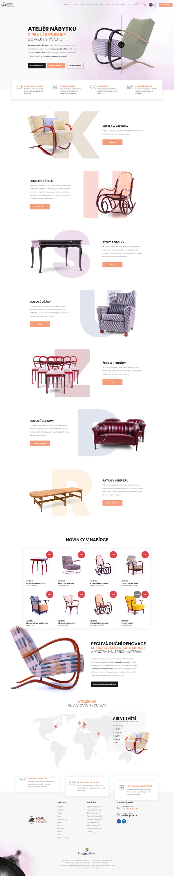 Nový web pro A1R - Ateliér prvorepublikového nábytku
