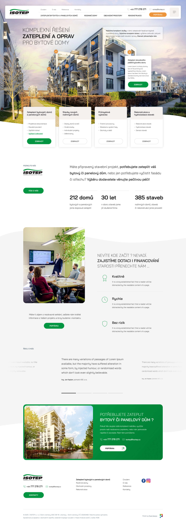 ISOTEP s.r.o. – Zateplení a revitalizace budov