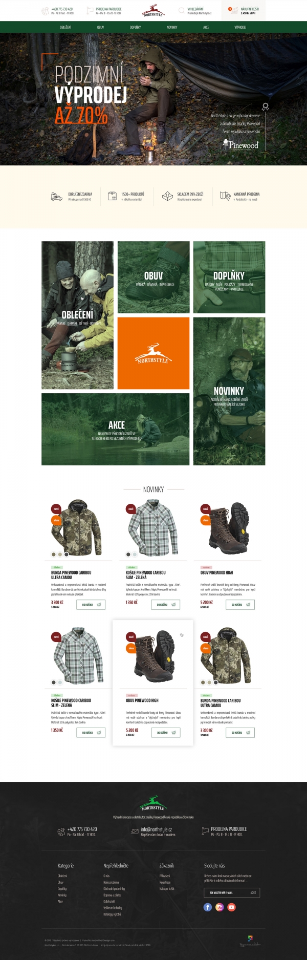 Fashion e-shop pro značku NORTHSTYLE.cz