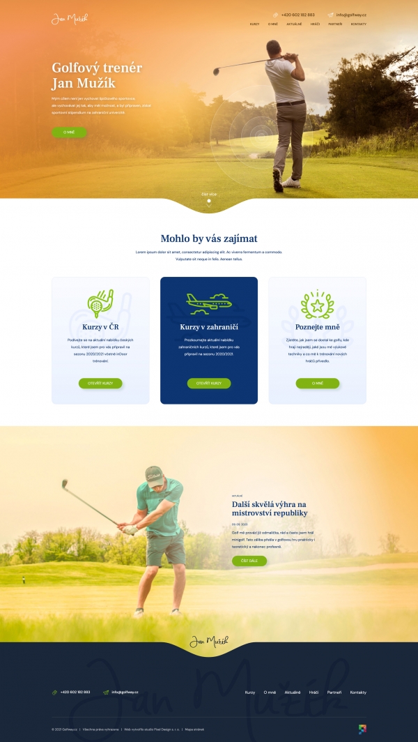 Připravujeme nové webovky Golfway
